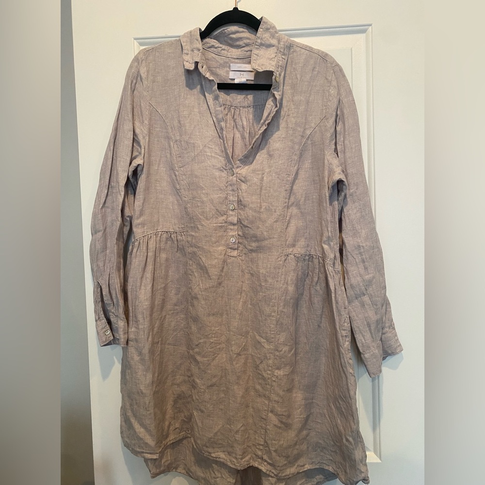 Gray linen dress/cover up